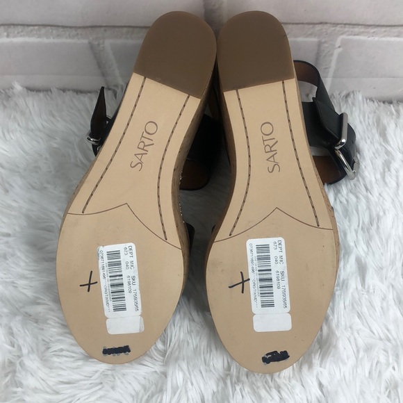 Sarto by Franco Sarto Polly Wedge Black Leather - Picture 13 of 13